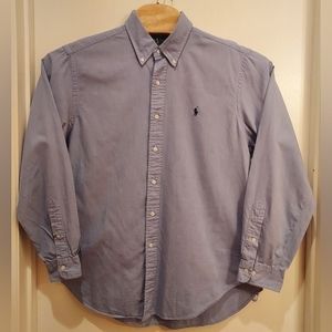 Ralph Lauren Classic Fit Men's‎ Button Down Shirt Size 16 1/2 34-35 Blue & White